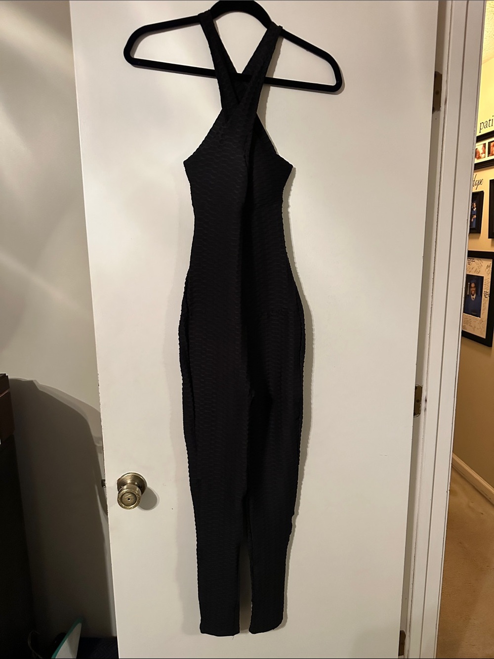Black One-Piece Halter Jumpsuit